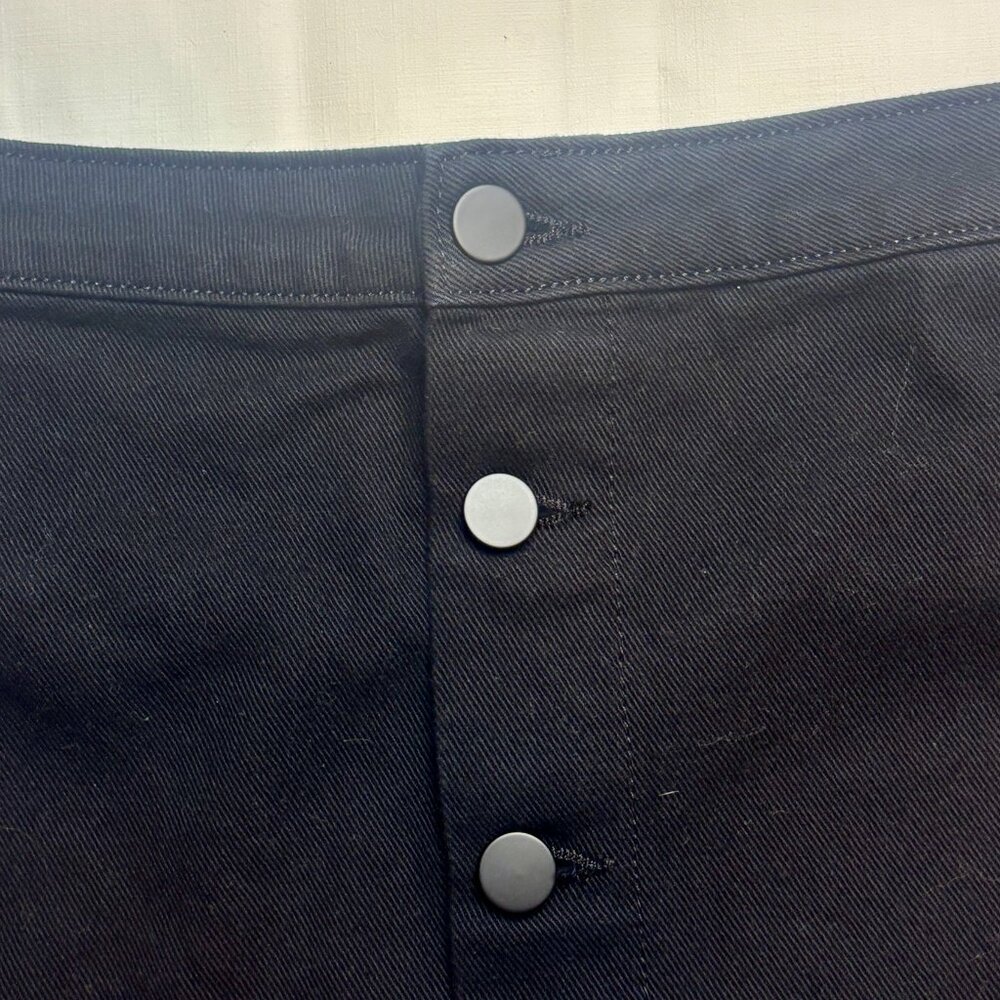 NWT American Apparel Denim Skirt Women's Large L Black Button Front A-Line Y2K - Picture 6 of 7